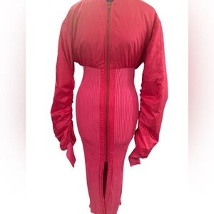 Stylish Pink Jacket and Dress Set